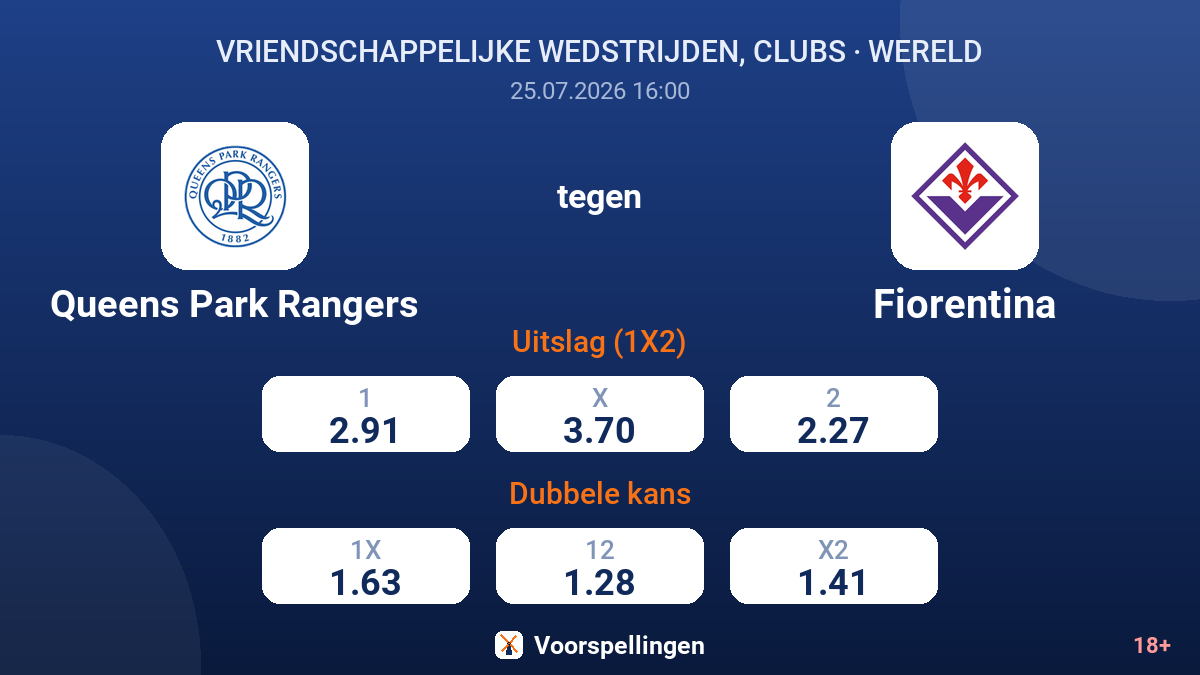Queens Park Rangers tegen Fiorentina — quoteringen