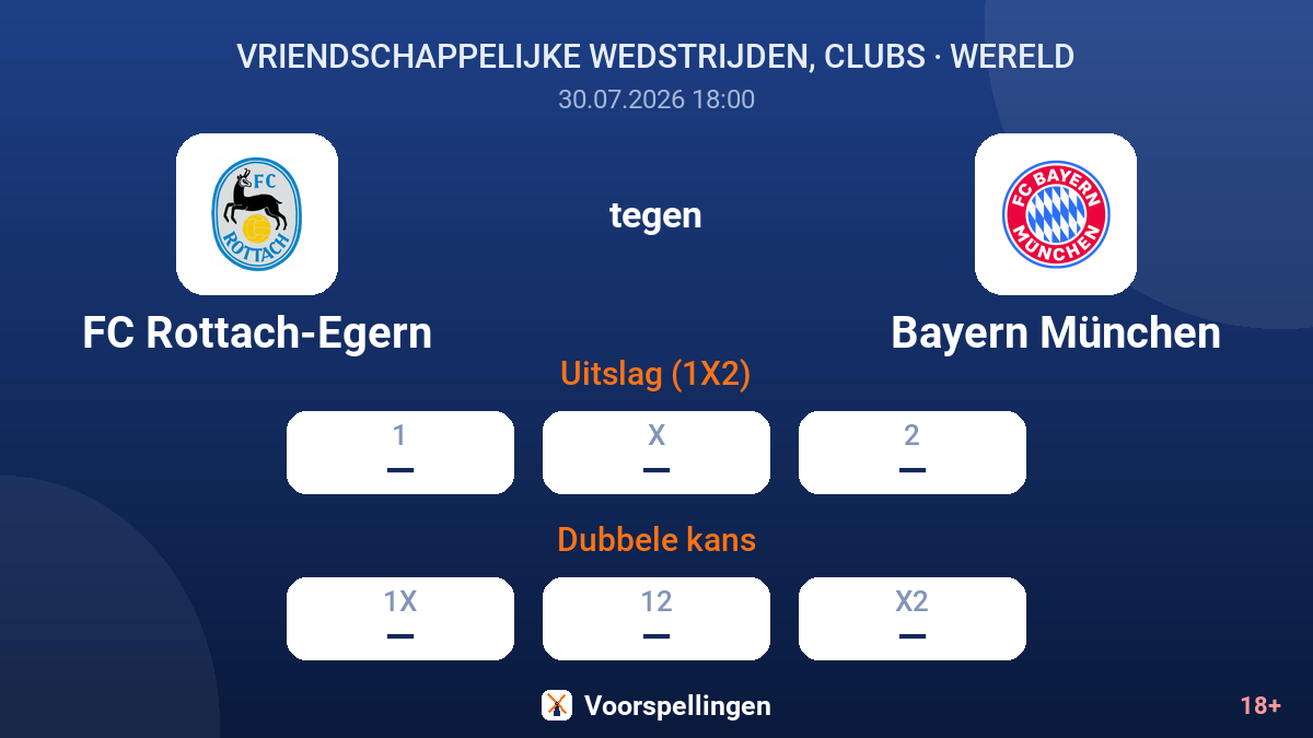 FC Rottach-Egern tegen Bayern München — quoteringen